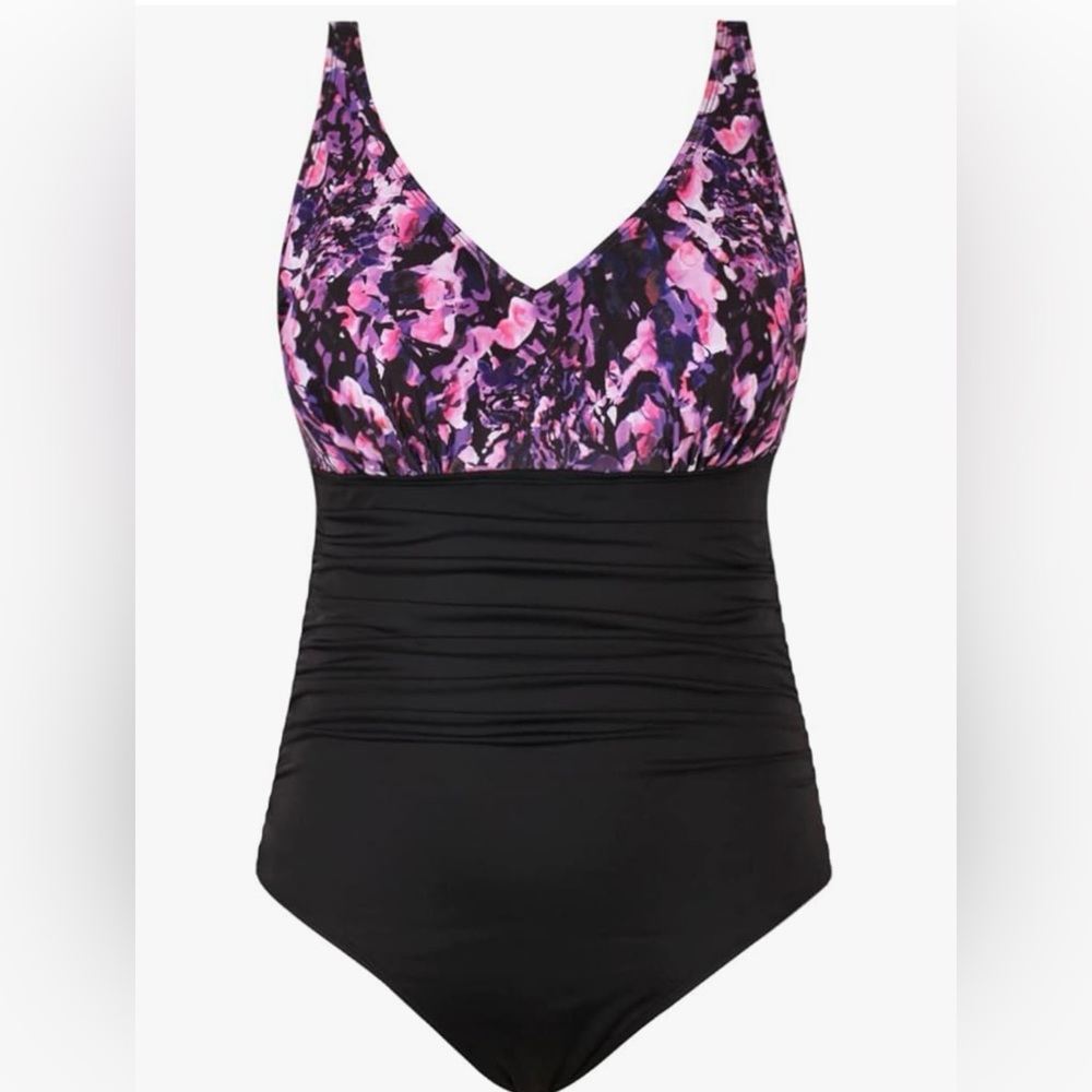 NWT JINXUEER Women's Plus Size Swimsuit Ruched Tummy Control Swimwear One Piece